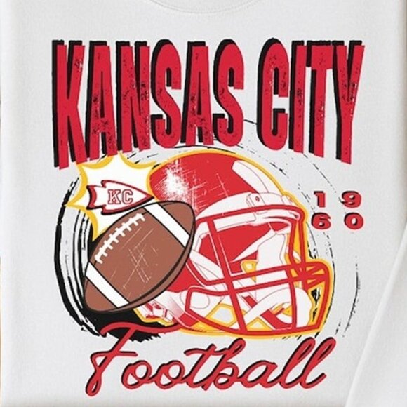 Cute Kansas City Football Sweatshirt NFL Crewneck Retro Chiefs Fan Gift 79 - Picture 2 of 5